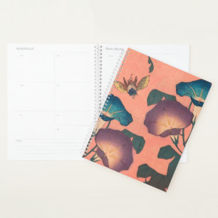 Agenda Flor de abeja rosa Arte Clásico Hokusai