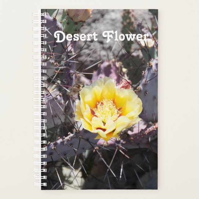 Agenda Flor de cactus amarillo en primavera (Anverso)