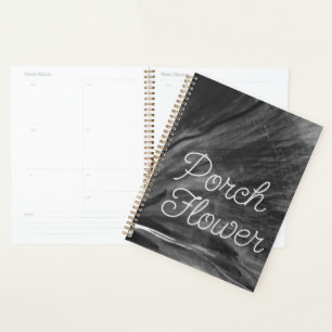 Agenda Flor de cerdo / negro y blanco /