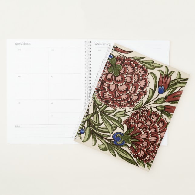 Agenda Flor de clavel Tile Antiguo Arte Rústico (Demostración)