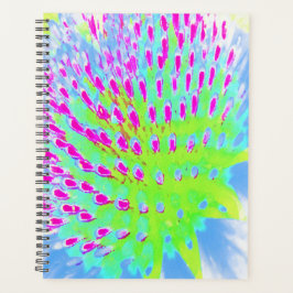 Agenda Flor de cono lima verde y púrpura