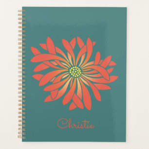 Agenda Flor de coral indomable personalizada