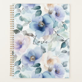 Agenda Flor de Crema Azul Romántica Purple Lavender