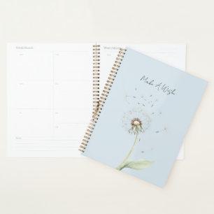 Agenda Flor de Diente de León Azul Deseo
