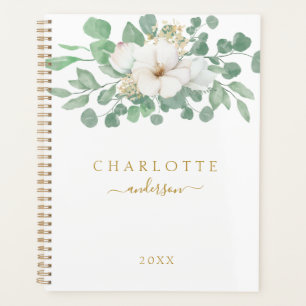Agenda Flor de eucalipto moderna, sencilla y elegante
