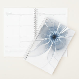 Agenda Flor de fantasía fractal suave y delicada