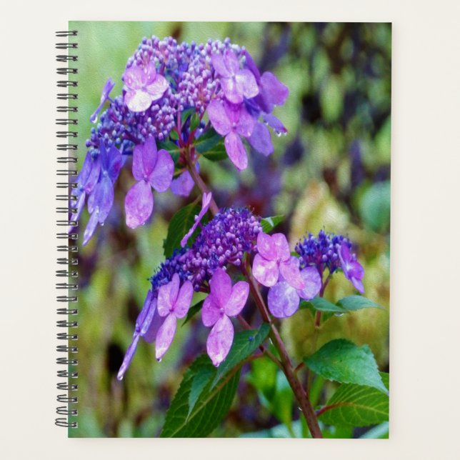 Agenda Flor de hidrangea morada y grita (Anverso)