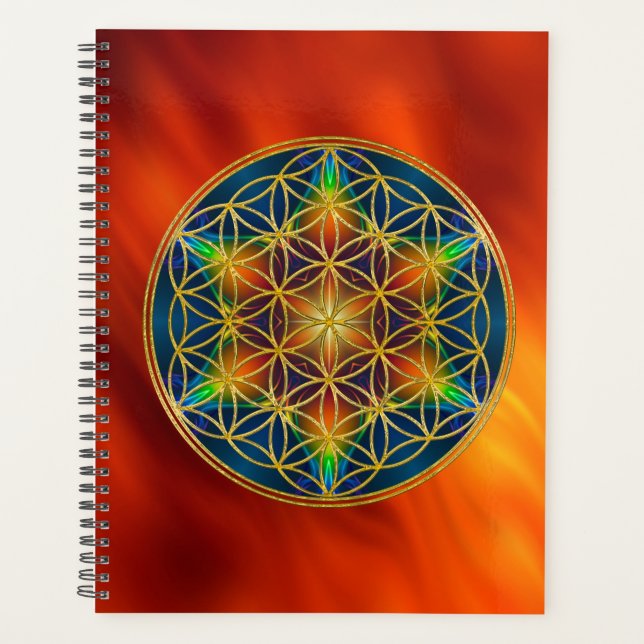 Agenda FLOR DE LA VIDA - Flor fractal 1 (Anverso)