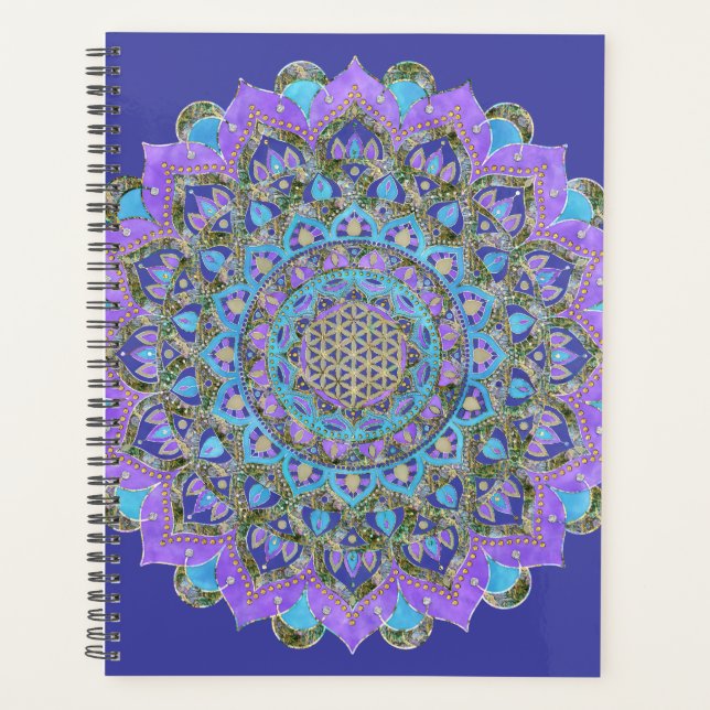 Agenda Flor de la Vida - Mandala Estilo India 2 (Anverso)