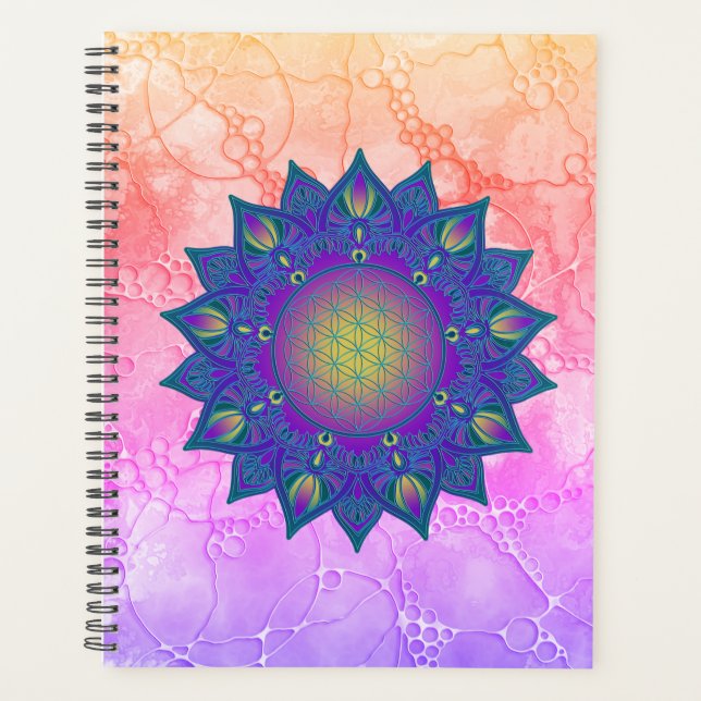 Agenda Flor de la Vida - Mandala Indio 3 (Anverso)