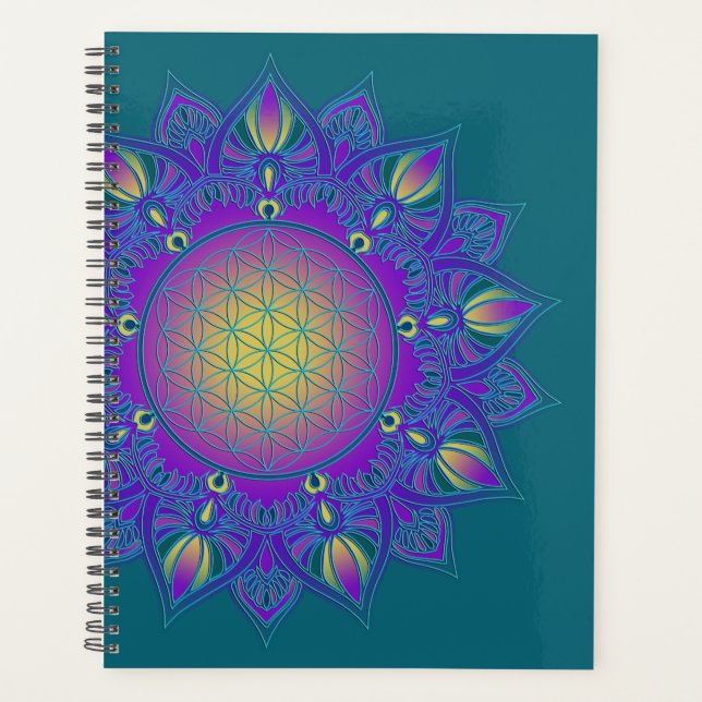 Agenda Flor de la Vida - Mandala Indio 3 (Anverso)
