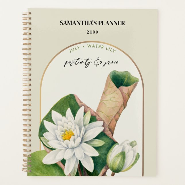 Agenda Flor de Nacimiento Personalizada Mes Julio Lirio d (Anverso)