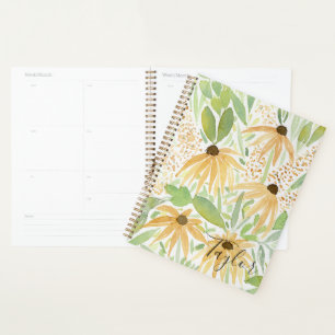 Agenda Flor de otoño acuarela giratoria