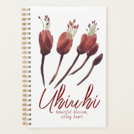 Agenda Flor de Uhiuhi Elegante Floral Nativa Hawaiana Rar