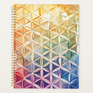Agenda Flor de vida - Pintura de acuarela