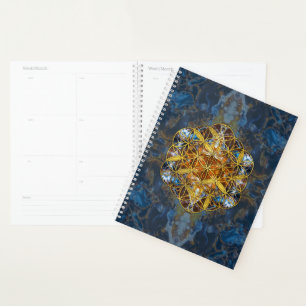 Agenda Flor de vida sagrada de gema decorativa