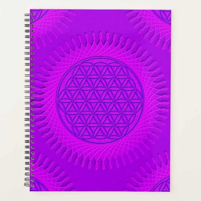 Agenda Flor De Vida - sol - patrón continuo 3 (Anverso)