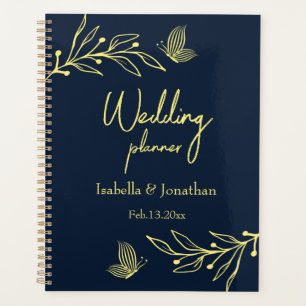 Agenda Flor dorada romántica y elegante
