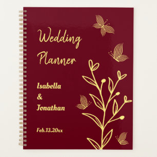Agenda Flor dorada romántica y elegante