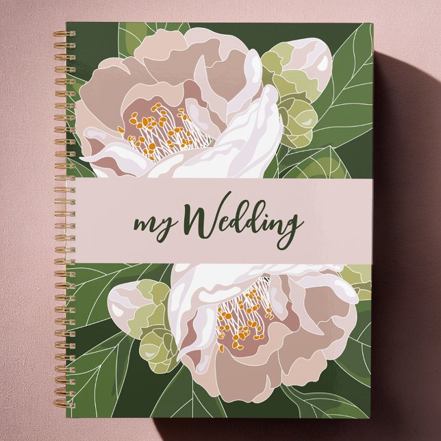 Agenda Flor exuberante y verde Elegante matrimonio (Lush Flower and Greenery Elegant Wedding Planner)