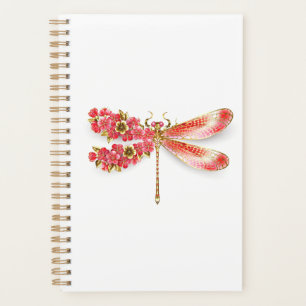 Agenda Flor libélula con sakura de joyas