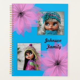 Agenda Flor lila elegante