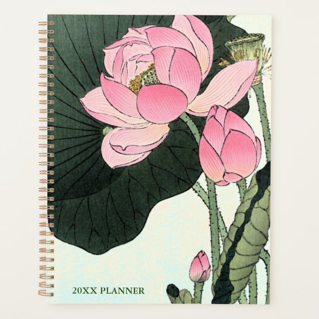Agenda Flor Lotus japonesa - Bella Artes de época (Anverso)