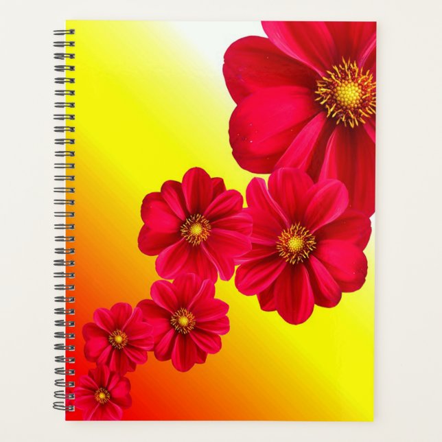 Agenda Flor roja de Dahlia (Anverso)