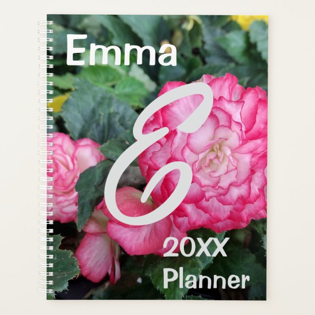 Agenda Flor rosa Begonia (Anverso)