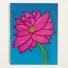 Agenda Flor Rosa Fucsia
