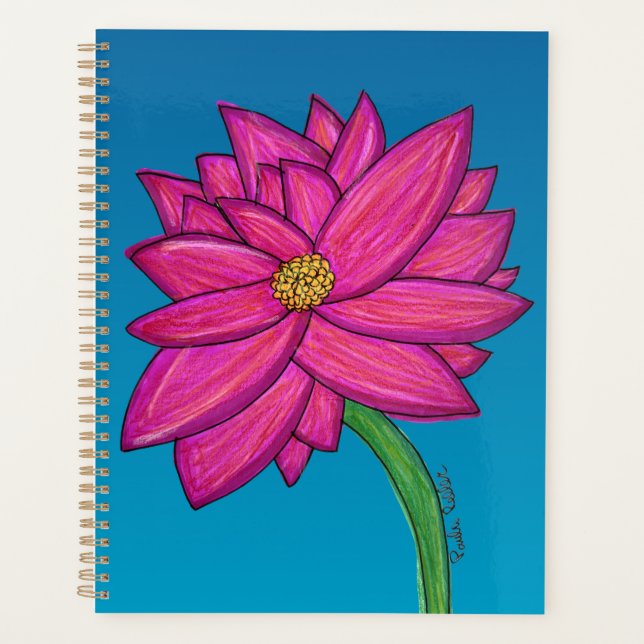 Agenda Flor Rosa Fucsia (Anverso)