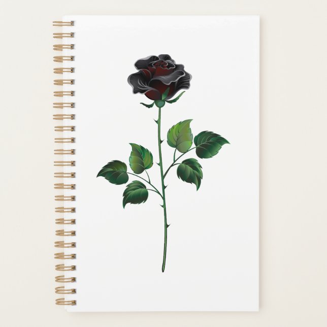 Agenda Flor rosa negra (Anverso)