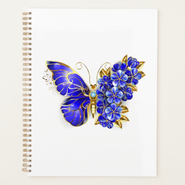 Agenda Flor Sapphire Mariposa (Anverso)