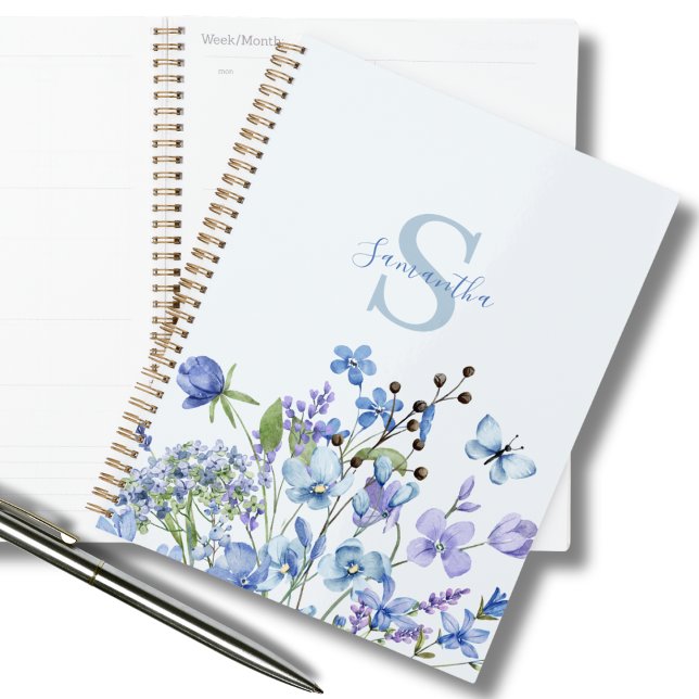Agenda Flor silvestre azul personalizada (Subido por el creador)