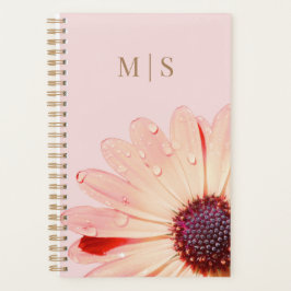 Agenda Flor silvestre Monogramada Montana En Rosa