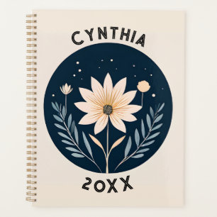 Agenda Flor simple en un círculo