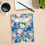 Agenda Flora acuarela personalizada<br><div class="desc">Cuaderno de planeamiento personalizado de color de agua</div>