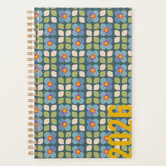 Agenda FLORA BLUSH - Botanical Pattern Planner (Anverso)