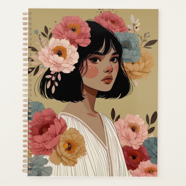 Agenda Flora Mystica – Élégance et poésie florale (Anverso)