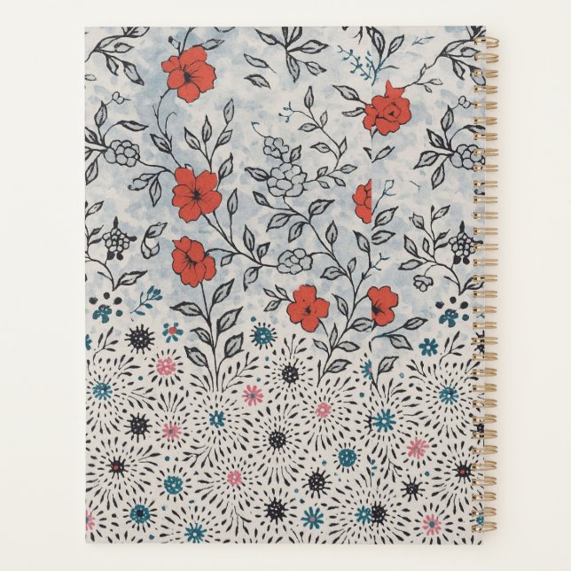 Agenda florais artístico  (Reverso)