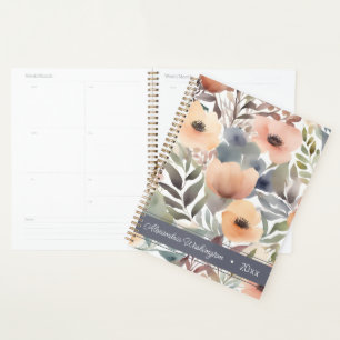Agenda Floral Acuarela Moderna