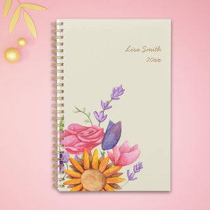 Agenda Floral acuática elegante