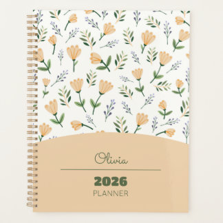 Agenda Floral amarilla escandinava