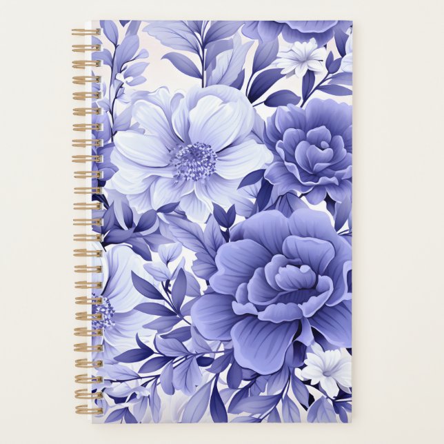 Agenda Floral azul (Anverso)