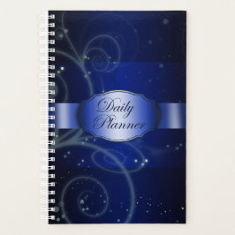 Agenda Floral azul elegante