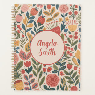 Agenda Floral Beige Moderno
