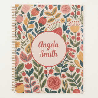 Agenda Floral Beige Moderno