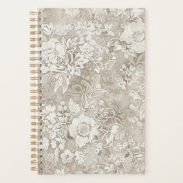 Agenda Floral Beige y Crema