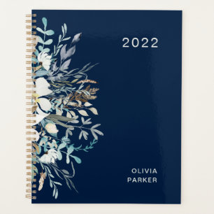 Agenda Floral Botánica Azul Medianoche