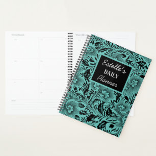 Agenda Floral Botánica Negra en Blue Planner